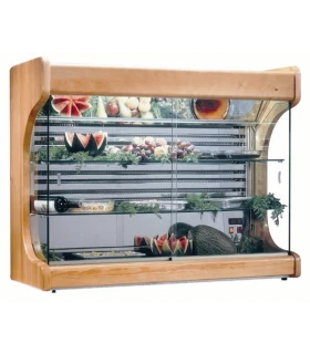 Vitrina 1800mm Mural Refrigerada de Sobremostrador en Madera