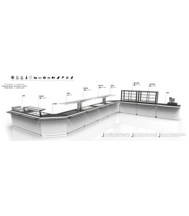 Módulos Buffet Módulo Buffet Refrigerado sin Pantalla 1300x700mm Sayl Buf Sayl