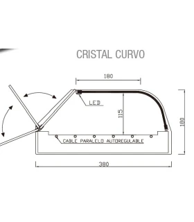Vitrina caliente por cable 1200mm CA-120