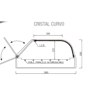 Vitrina caliente por cable 2000mm CA-200