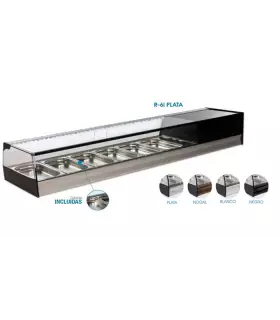 Vitrina refrigerada recta R-6i con 6 bandejas GN 1/3