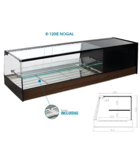 Vitrina refrigerada recta cuba plana 2 pisos R-120iE