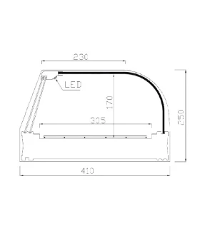 Vitrina refrigerada curva cuba plana 1566mm FR-150i