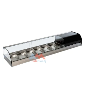 Vitrina refrigerada curva con 4 bandejas GN 1/3 FR-4i