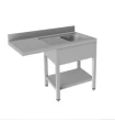Fregadero 1 cuba para Lavavasos 1200x600mm Edenox