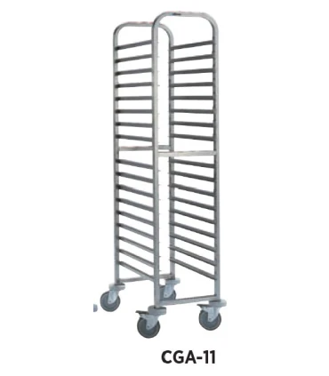 Carros para bandejas Carro soporte alto inox 16 60x40 con ruedas Edenox CGA-64 Edenox 19004962
