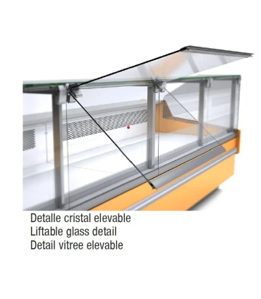 Vitrinas Mostrador Vitrina Refrigerada Charcutera Modular de 2025 mm Serie 1200 VE-12-20-TF Docriluc VE-12-20-TF