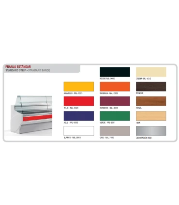 Vitrinas Mostrador Vitrina Refrigerada Charcutera Modular de 1300 mm Serie 1200 VE-12-13-TF Docriluc VE-12-13-TF