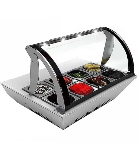Vitrina Refrigerada 8 GN 1/6 Sayl Topping Box