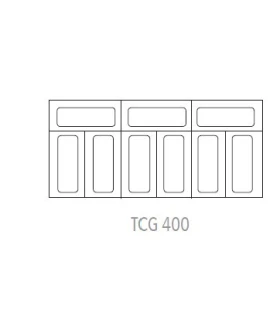 Vitrina curva de Helados tipo arcón TCG 400 para 9 cubetas de 5l