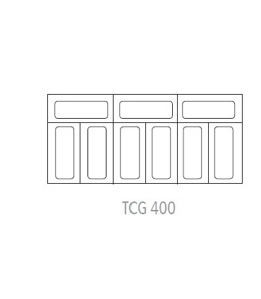 Arcones Congeladores Vitrina curva de Helados tipo arcón GTCV 400 para 9 cubetas de 5l Más que Frío GTCV 400
