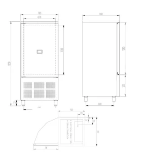 Abatidor 16 GN 1/1 ó 60x40 Edenox AM-161 CD