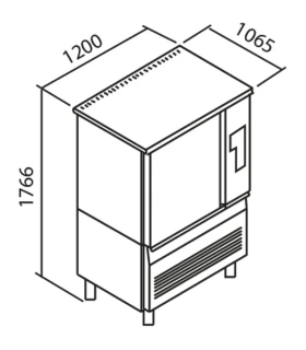 Abatidor 10 GN 2/1 ó 60x40 Edenox AM-102 CD