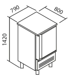 Abatidor 10 GN 1/1 ó 60x40 Edenox AM-101 CD