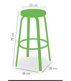 Taburete Aluminio sin Respaldo