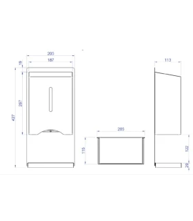 Dispensador automático de gel con soporte mural en acero inoxidable