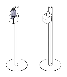 Soporte inox para botella de gel hidroalcohólico