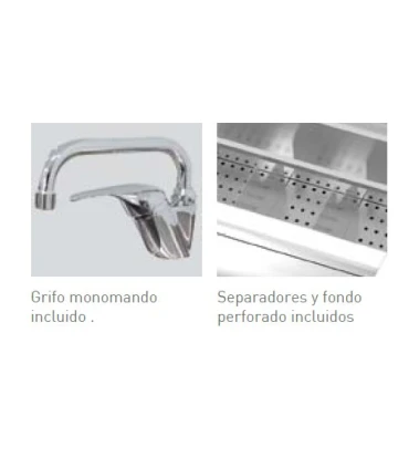 Mesas Neutras Coctelería Mesa Acero Inoxidable para Coctelería 1200x745x900mm Eratos MCE/S-120