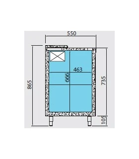 Botellero inox Gran Capacidad 2 puertas de Infrico EB 1000 II
