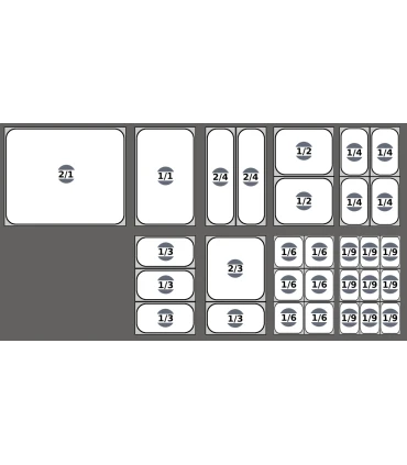 Cubetas GN Cubeta GN 1/3 Acero Inoxidable AISI 304 Irimar 7513020