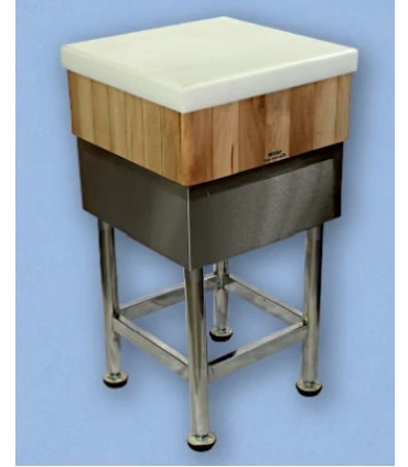 Tajos de Corte Tajo de madera con 4 patas inox insonorizado sobre polietileno 5 cms altura 85 cms Sacopisa V-FS
