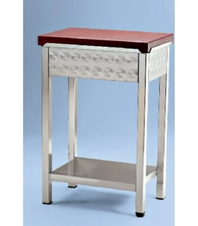 Mesa Tajo Pesada en inox con sobre de polietileno de 9 cms altura 9...