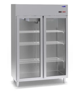 Armario expositor refrigerado inox 2 puertas 1275x730mm S-1000 C