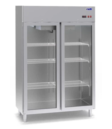 Armarios Expositores Refrigerados Armario expositor refrigerado inox 2 puertas 1275x730mm S-1000 C Oscar Zarzosa S-1000C