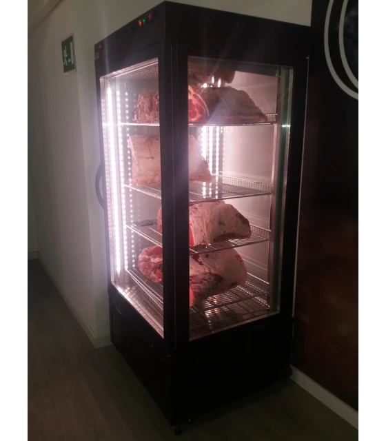 Armario expositor de maduración de carne de 1 cuerpo 900mm Tekna Glassy Line