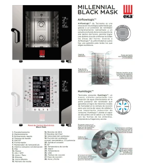 Horno eléctrico digital 10 60x40 EKA Black Mask Bakery
