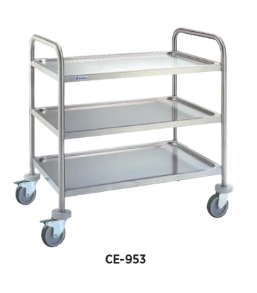 Carros de Servicio Carro inox de servicio 3 estantes de 1000x600 Edenox CER-1063 Edenox 19005215