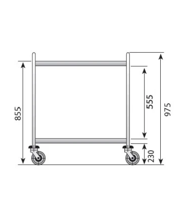 Carros de Servicio Carro inox de servicio 2 estantes de 900x500 Edenox CE-952 Edenox 19004882