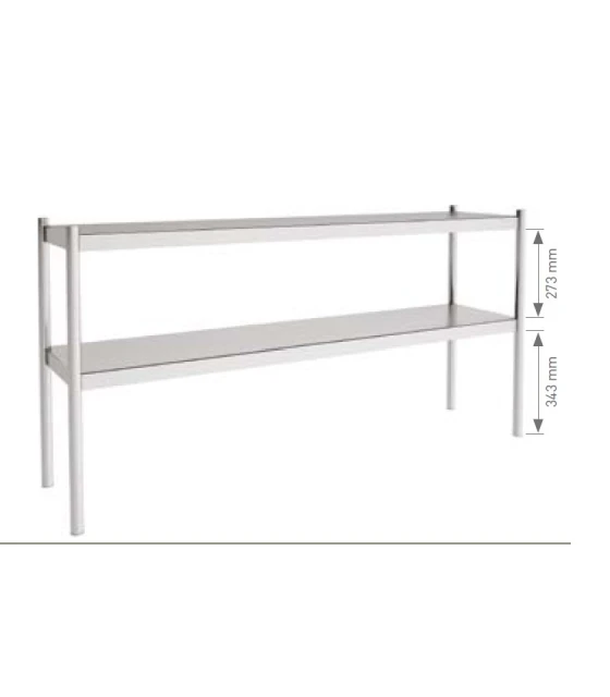 Estantería inox de sobremesa 2 niveles altura 70cms Eratos