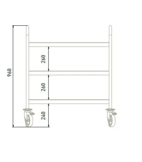 Carro Inox de Servicio 3 Estantes Eratos