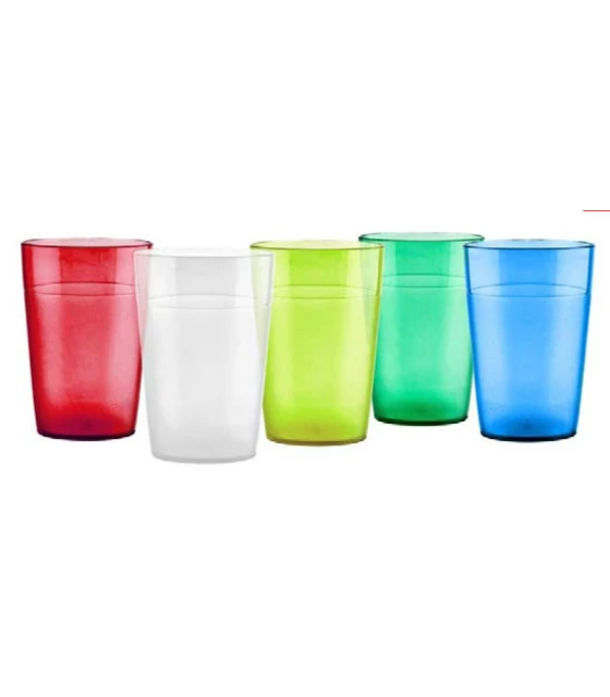 50 Vasos transparentes en policarbonato de 250 cc