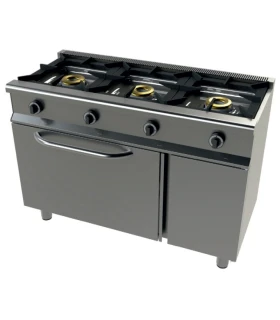 Cocina a gas con horno + grill de 3 fuegos Serie 550 JUNEX 6301G/1