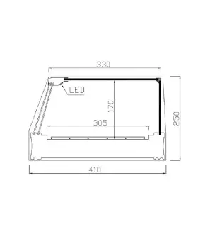 Vitrina refrigerada recta R-150i base plana