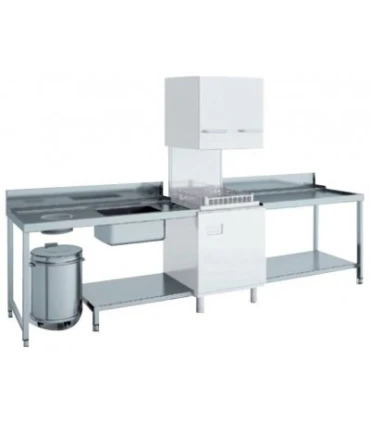 Mesas de Lavado Mesa de Prelavado con cuba de 50x40 x25 de 80cms de largo MP-80 Clima Hostelería MP-80
