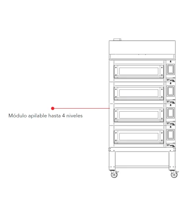 Hornos 60x40 Horno digital FM STP 643 para 3 bandejas 60x40mm panadería y pizzas FM 710588