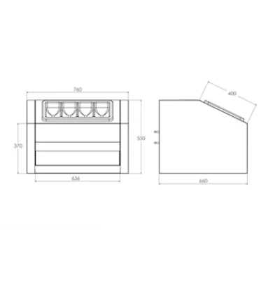 Módulos Buffet Dispensador de cubiertos y pan Distform Distform S1000201