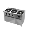 Cocina a gas de 3 fuegos y horno C3F600H