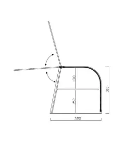 Vitrina neutra cerrada para bollería en metacrilato curvo PS-C