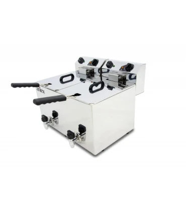 Freidoras Eléctricas Freidora eléctrica con grifo 10+10 litros monofásica EVO1010G Arilex EVO1010G Freidoras Eléctricas Freidora eléctrica con grifo 10+10 litros monofásica EVO1010G Arilex EVO1010G