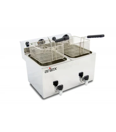 Freidoras Eléctricas Freidora eléctrica con grifo 10+10 litros monofásica EVO1010G Arilex EVO1010G Freidoras Eléctricas Freidora eléctrica con grifo 10+10 litros monofásica EVO1010G Arilex EVO1010G