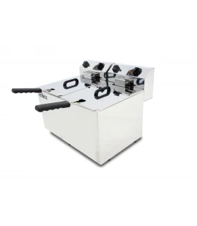 Freidora eléctrica sin grifo 10+10 litros monofásica EVO1010