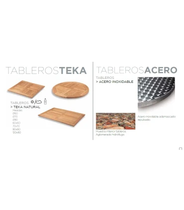 Mesas Exterior Mesa anticojeo ES.Table Armazón de Aluminio M3500 Muebles Romero M3500