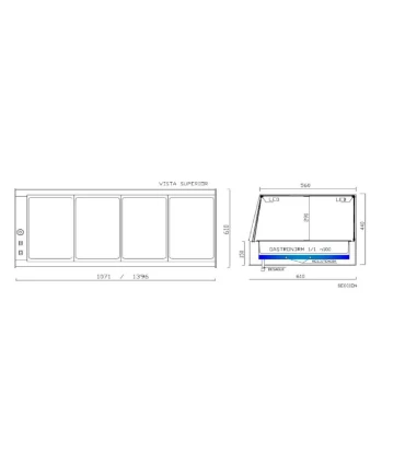 Vitrinas y Muebles para Take Away Vitrina de Sobremesa Caliente Baño María 3 bandejas GN 1/1 1071x610x440mm Adler C11-3 Vitrinas y Muebles para Take Away Vitrina de Sobremesa Caliente Baño María 3 bandejas GN 1/1 1071x610x440mm Adler C11-3