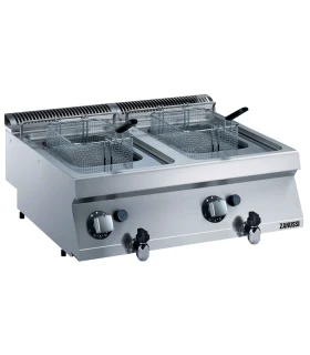 Freidoras a Gas Freidora a gas doble de sobremesa de 7+7 litros 1 cuba en forma de "V" Zanussi Serie 700 Zanussi 372067