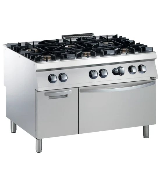 Cocina a gas 6 fuegos con horno Zanussi EVO700