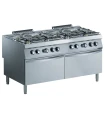 Cocina a gas 8 fuegos con 2 hornos Zanussi EVO900